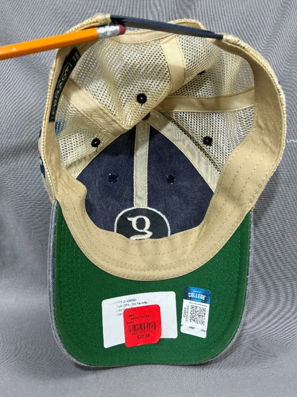 Garth Brooks Concert Notre Dame Legacy Trucker Hat Blue Cream Snapback Dad Cap